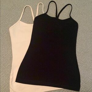 Lululemon Black and Light Pink Tank Tops Size 4